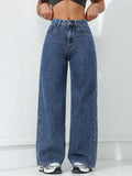 Jean Wide Leg – Taille Haute & Denim Delavé