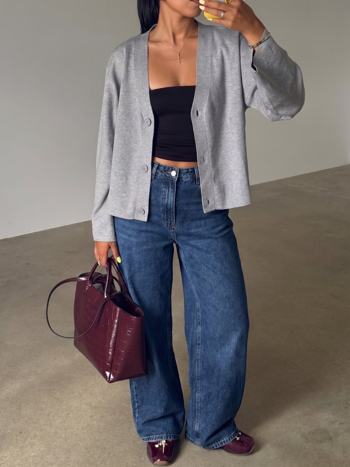 Jean Wide Leg – Taille Haute & Denim Delavé